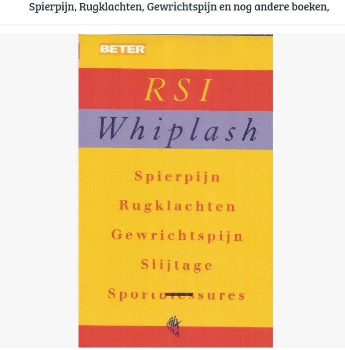 Spierpijn, Rugklachten, Gewrichtspijn en nog andere boeken,, Ophalen of Verzenden, Zo goed als nieuw