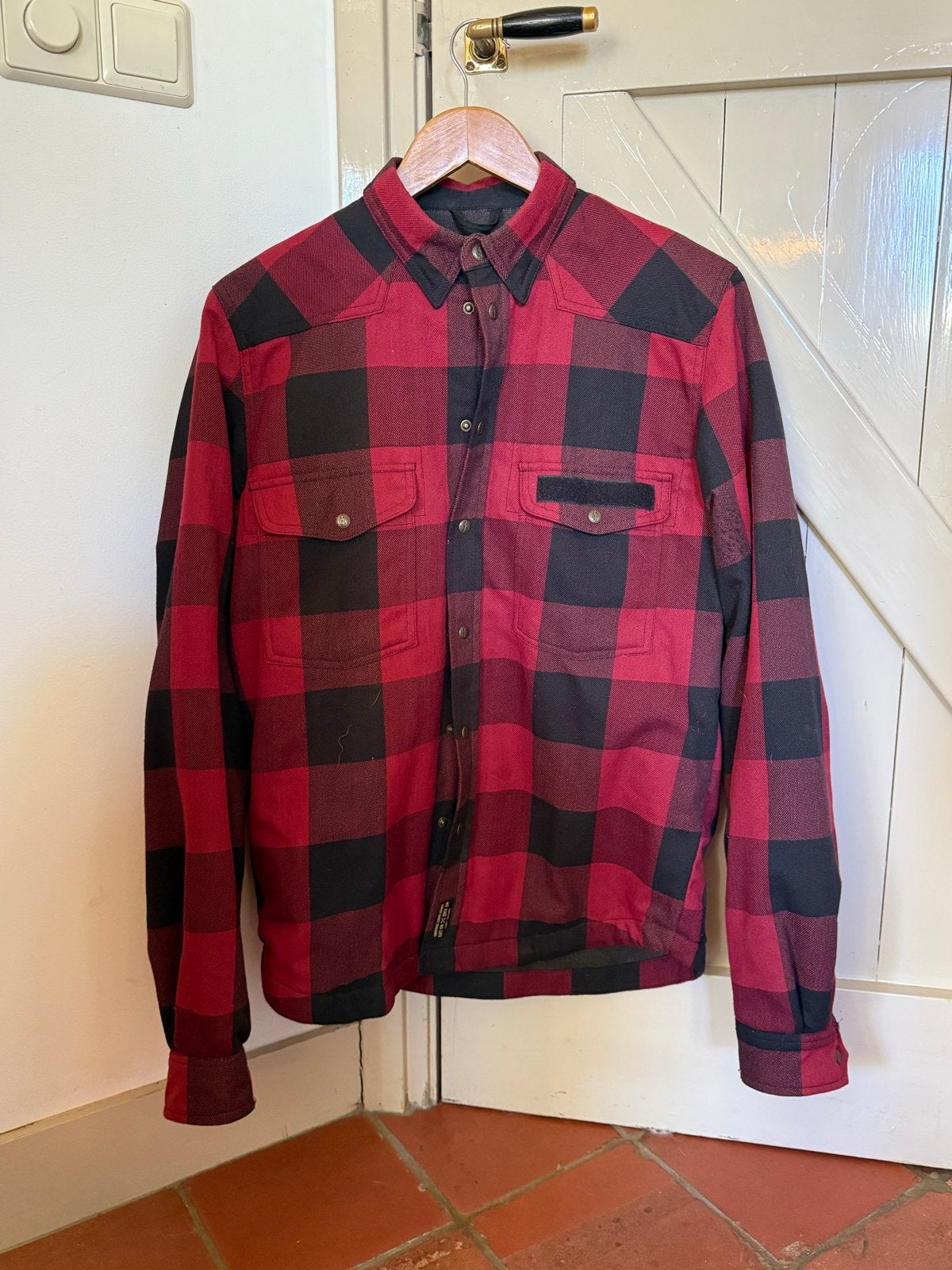 John Doe Lumberjack Kevlar Shirt (S) - Rood/Zwart, Motoren, Ophalen of Verzenden, Tweedehands