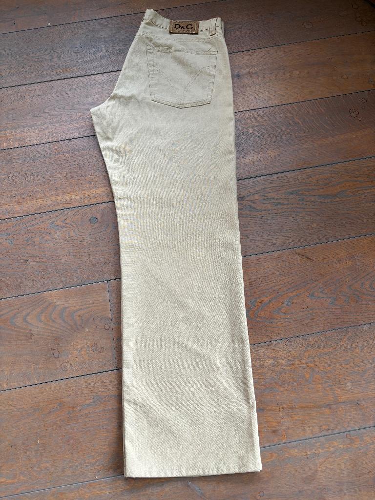 Heel mooie kakibroek Dolce & Gabbana W38 mt52, Dolce & Gabbana, Beige, Overige maten, Ophalen of Verzenden