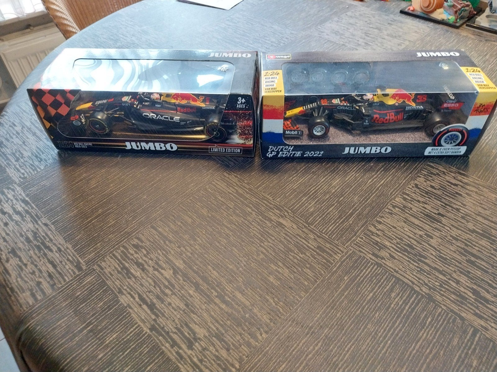 Max verstappen raceauto van jumbo nieuw in doos, Ophalen of Verzenden, Nieuw, Bburago