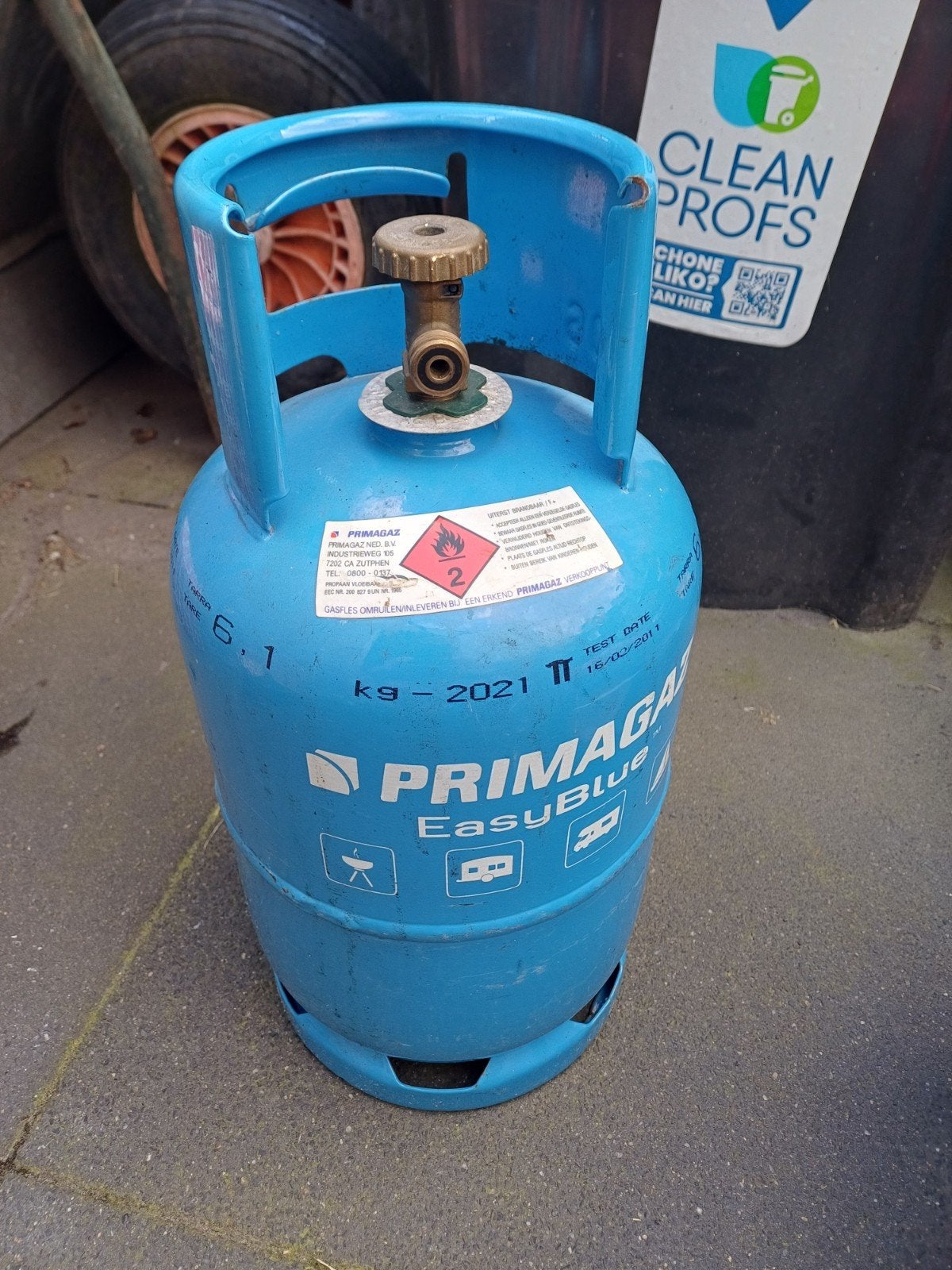 Lege Primagaz EasyBlue gasfles 6.1 kg, Ophalen, Gebruikt