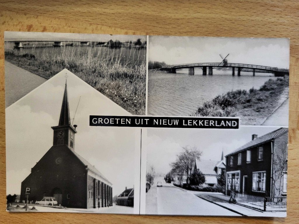 ansicht NIEUW LEKKERLAND meerluik, Ophalen of Verzenden, Voor 1920, Zuid-Holland