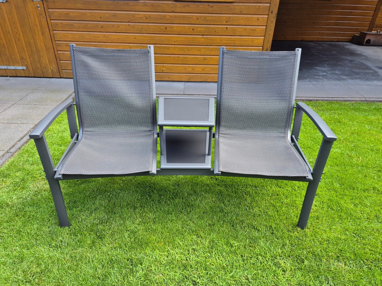 Tuinbank antraciet van R & S Design, Ophalen, Zo goed als nieuw, Aluminium