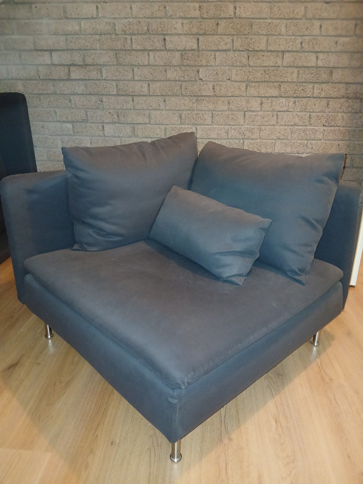 2x donkergrijze fauteuil van Ikea "Söderhamn", Huis en Inrichting, Ophalen, Gebruikt, Eenpersoons, 75 tot 100 cm