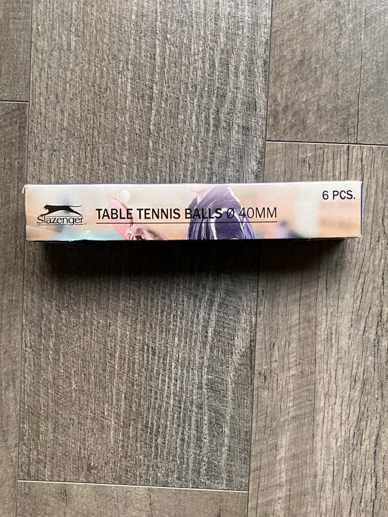 Slazenger Tafeltennis Ballen - Doorsnede 40 mm - 6 Stuks, Sport en Fitness, Tafeltennis, Ophalen of Verzenden, Nieuw, Net, Batje(s) of Balletje(s)