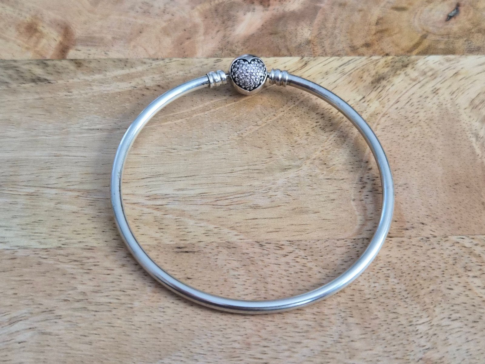 Zgan Originele Pandora Bangle 20cm, Sieraden, Tassen en Uiterlijk, Armbanden, Ophalen, Zo goed als nieuw, Zilver, Zilver