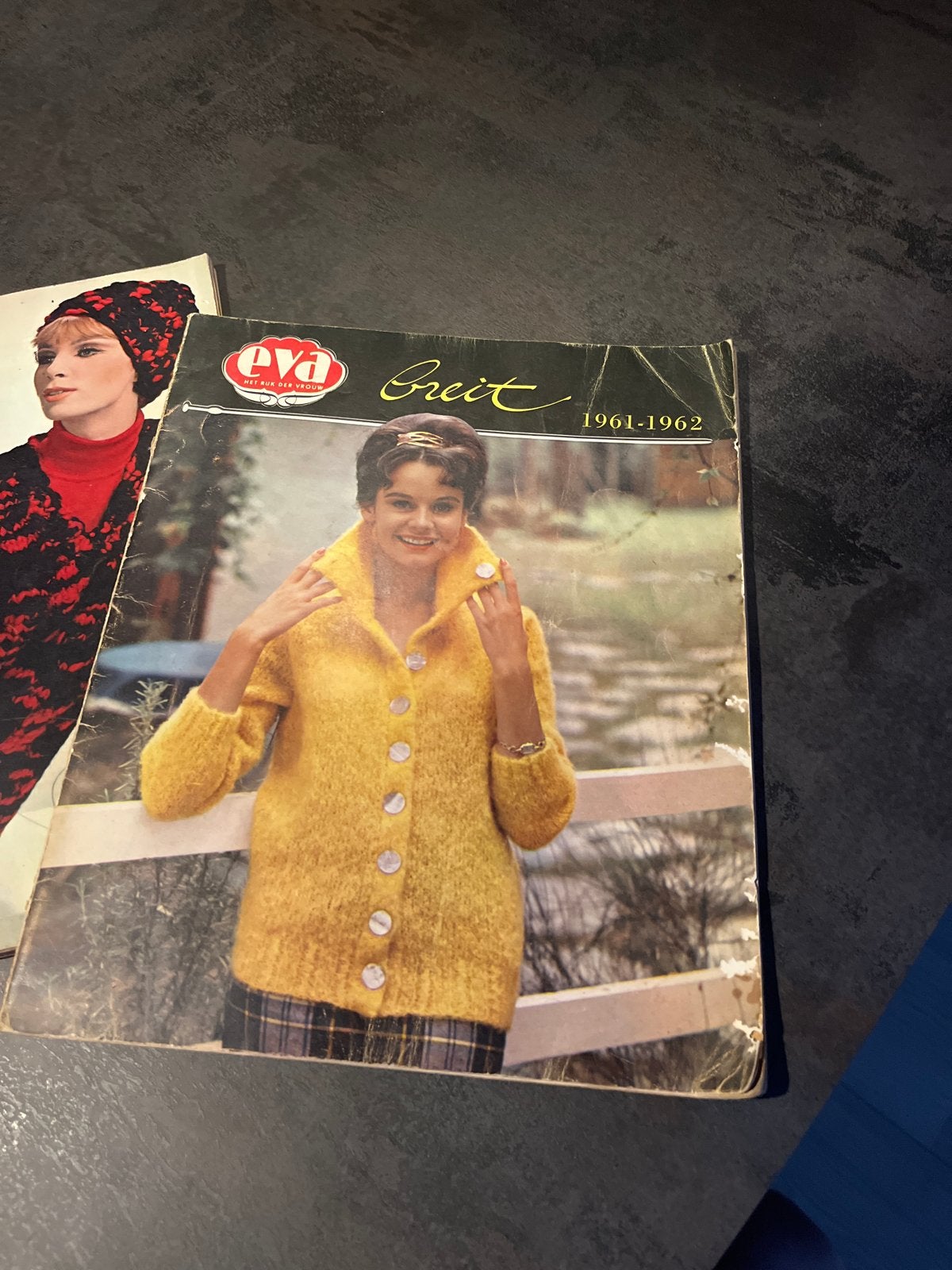 Vintage jaren '60 Eva breit handwerkbladen. Breiboek, Ophalen of Verzenden, Zo goed als nieuw, Breien en Haken