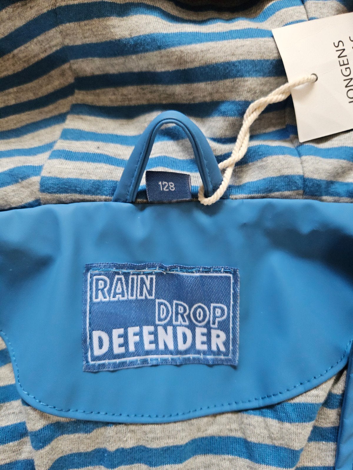 Blauwe regenjas voor jongens, maat 128, Ophalen of Verzenden, Zo goed als nieuw, Rain Drop Defender, Jongen