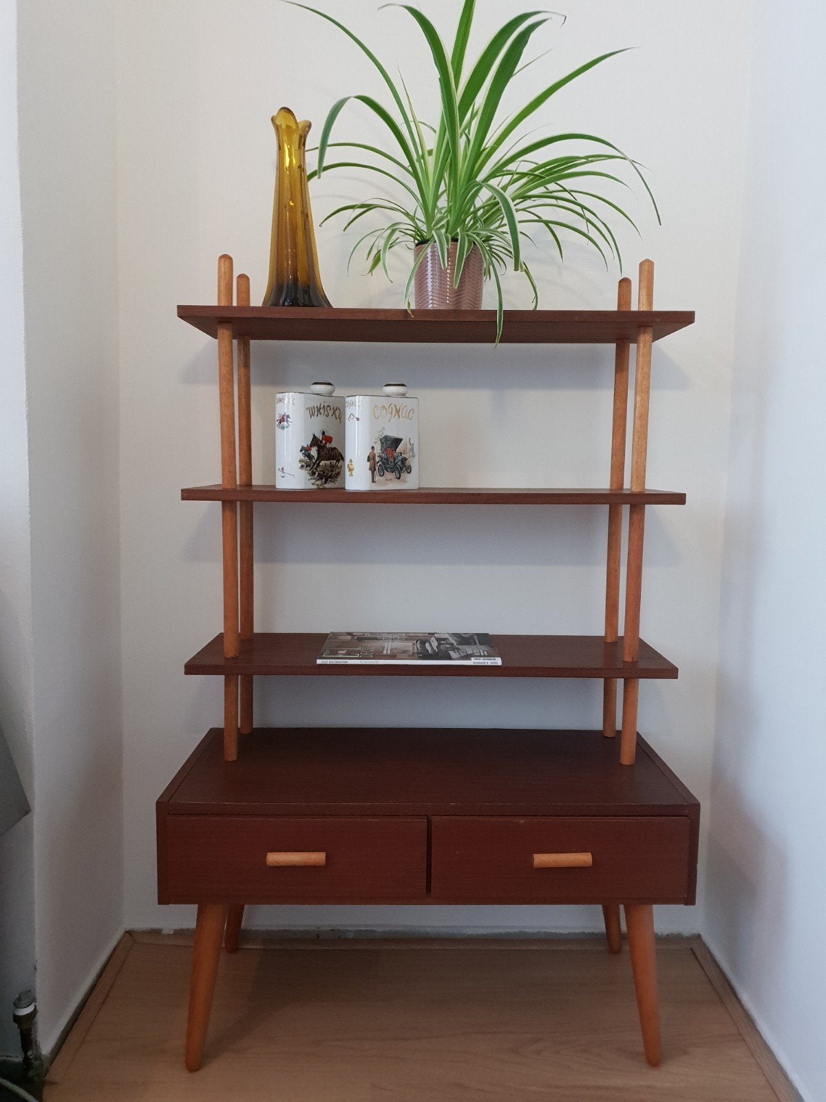 Vintage retro laden kast +stokkenkast, Huis en Inrichting, Ophalen, Gebruikt, Minder dan 150 cm, Minder dan 100 cm
