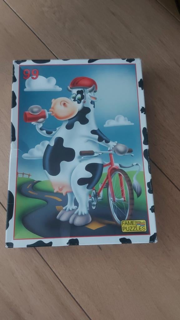 Puzzel koe 99 stukjes, Ophalen of Verzenden, Meer dan 50 stukjes, Gebruikt, 4 tot 6 jaar