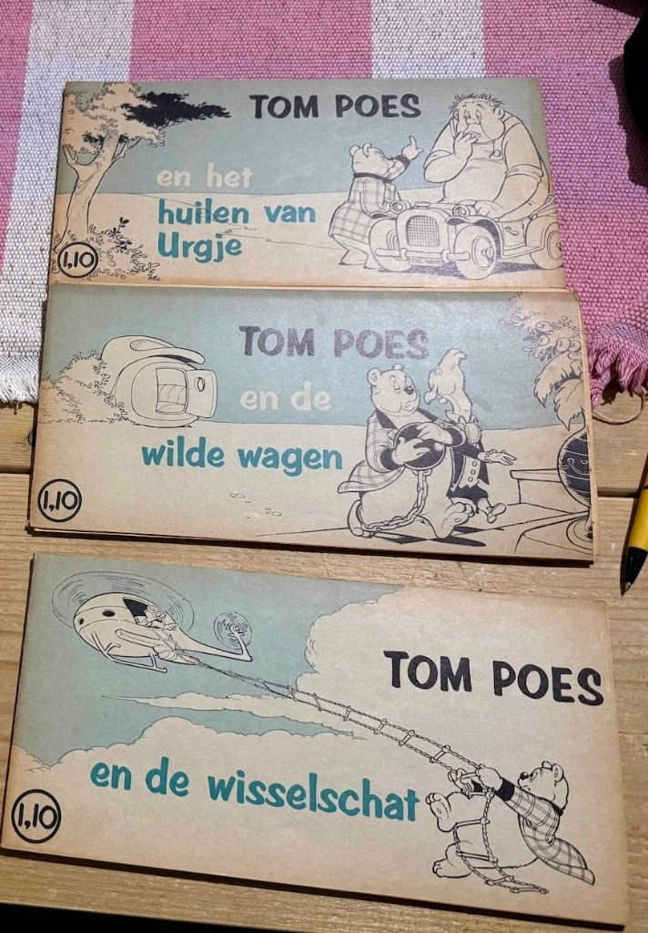3 Tom Poes boekjes Het Vaderland 1967 – Marten Toonder, Antiek en Kunst, Ophalen of Verzenden