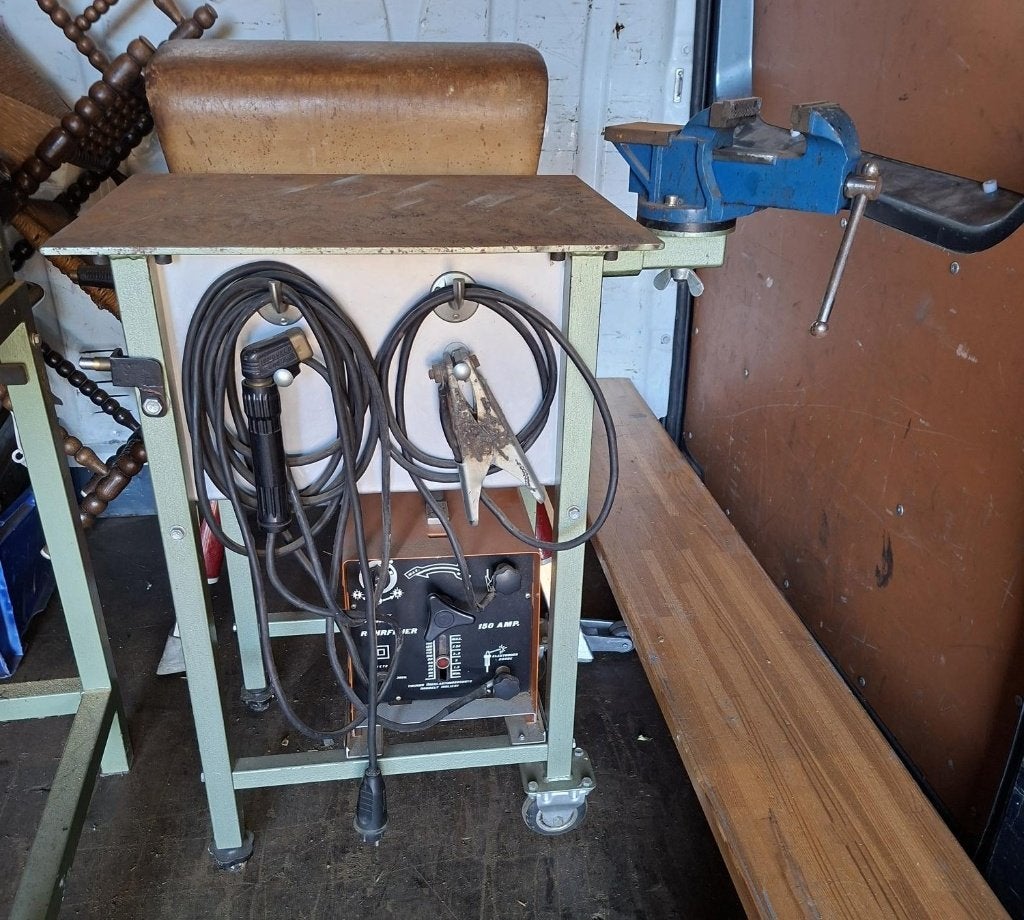 Rühter Lasapparaat 150 Amp met bankschroef, Ophalen, Gebruikt, 150 tot 250 ampère, Elektroden