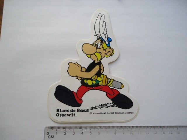 sticker 1976 ASTERIX Dargaud Ossewit goscinny uderzo strip, Verzenden, Zo goed als nieuw