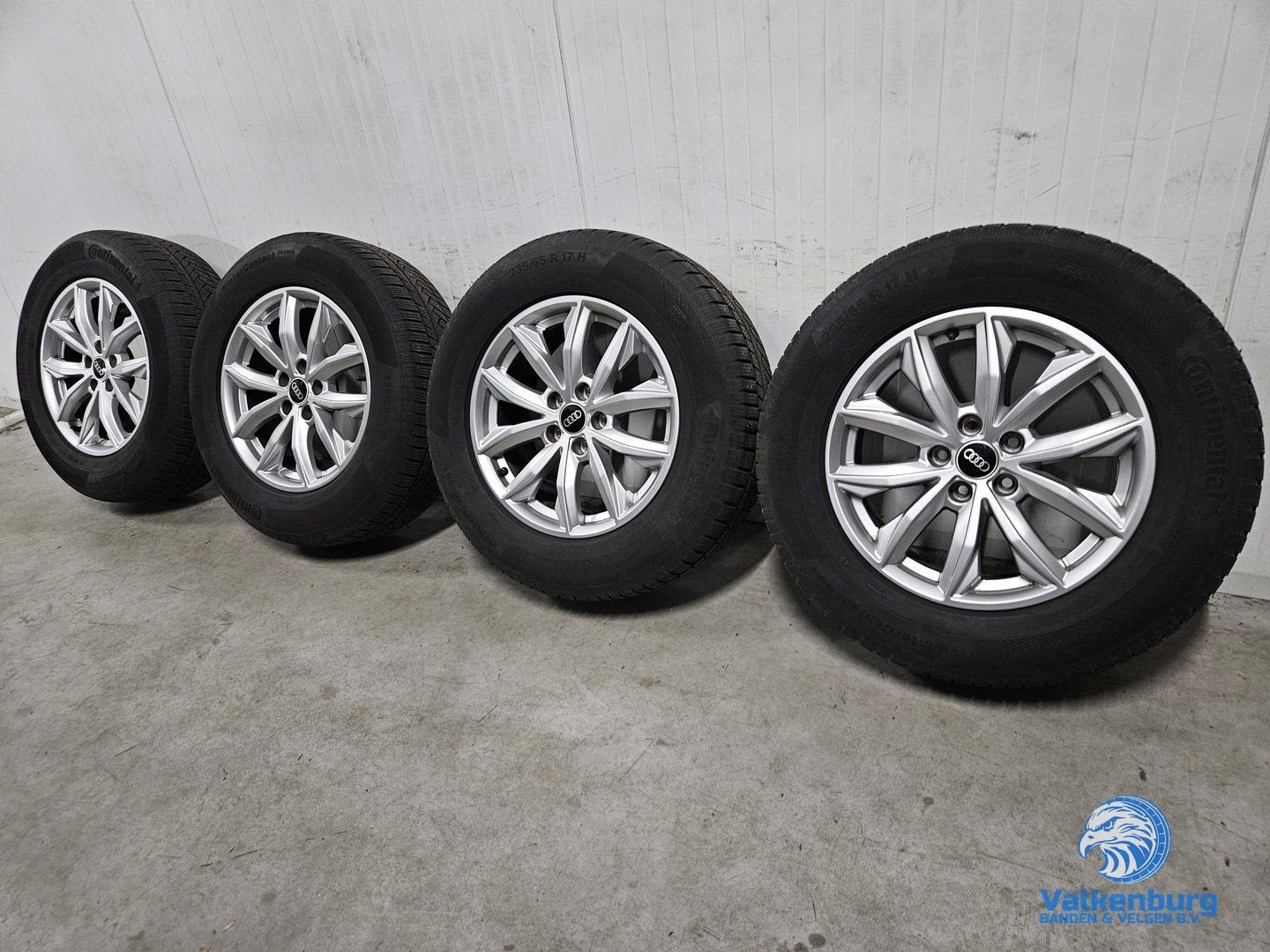 6-7mm! Originele Audi Q5 80A 17 inch velgen 5x112 winterband, Gebruikt, -, -, Banden en Velgen