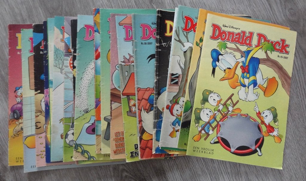 21 x donald duck 2007 - 2008, Meerdere stripboeken, Ophalen of Verzenden, Gelezen