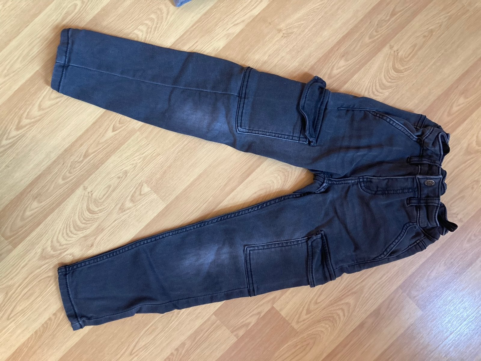 Stoere zwarte cargo broek KIDS maat 122, Ophalen of Verzenden, Gebruikt, Jongen of Meisje, Broek