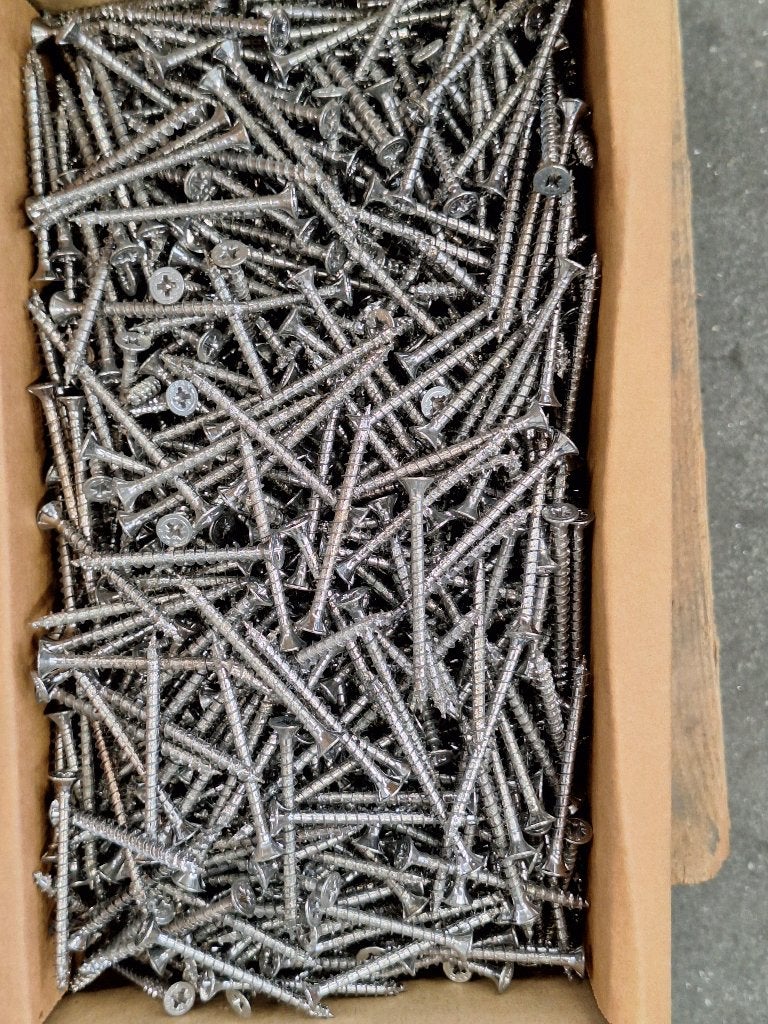 1500 Spax schroeven 5x60 verchroomd, Doe-het-zelf en Verbouw, Ophalen of Verzenden, Nieuw, 50 tot 100 mm, Schroeven