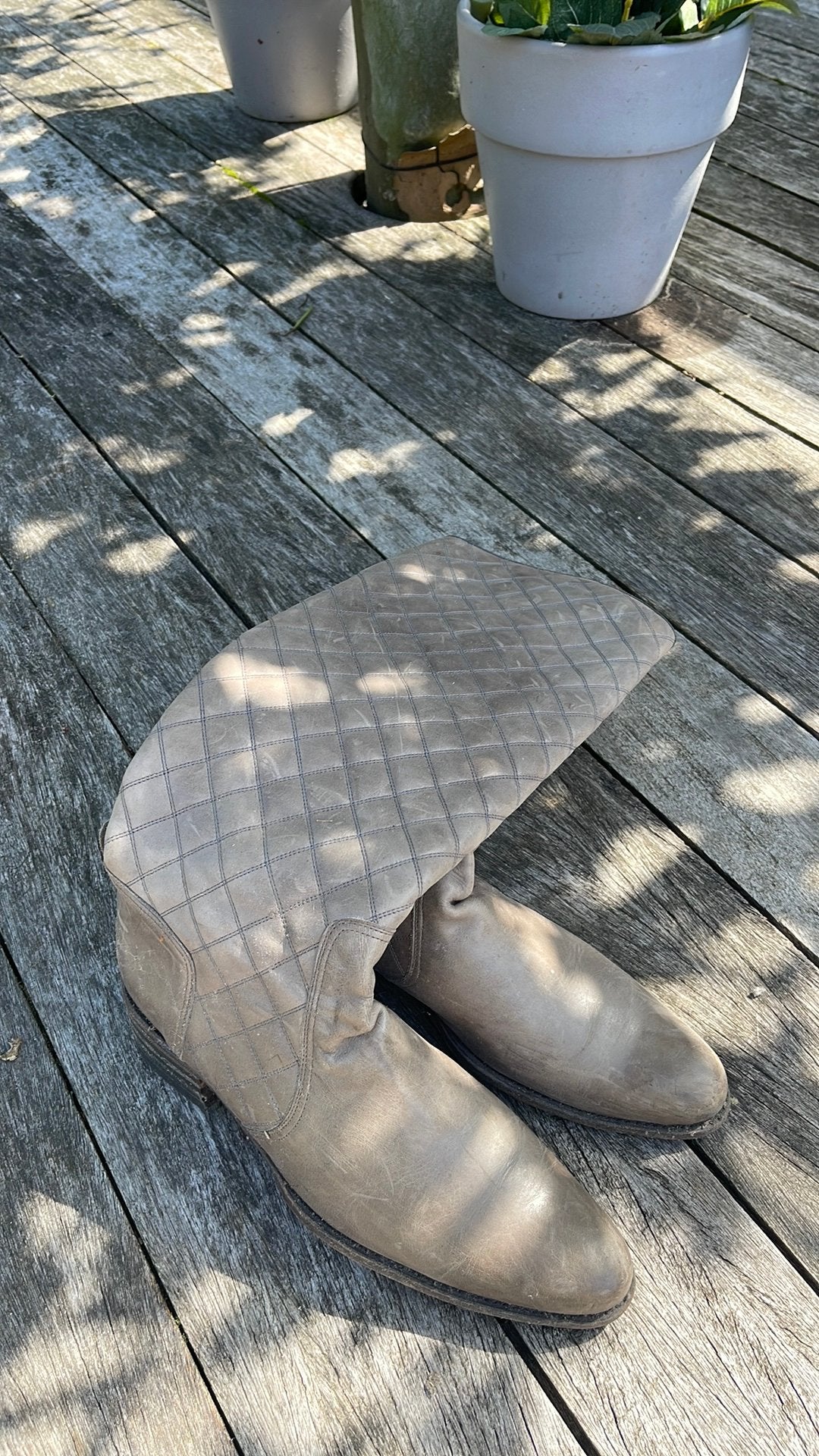 Sendra vintage maat 41, Kleding | Dames, Schoenen, Hoge laarzen, Ophalen of Verzenden, Grijs, Gedragen