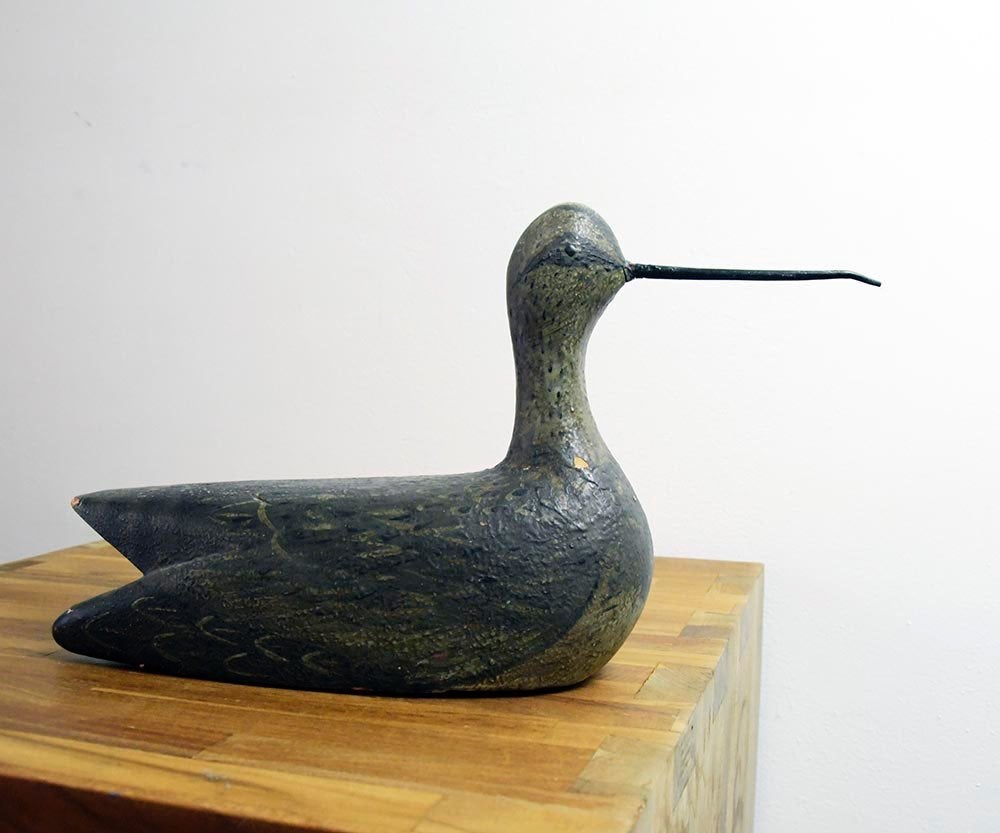 Bijzondere oude houten lokeend, Antiek en Kunst, Ophalen of Verzenden