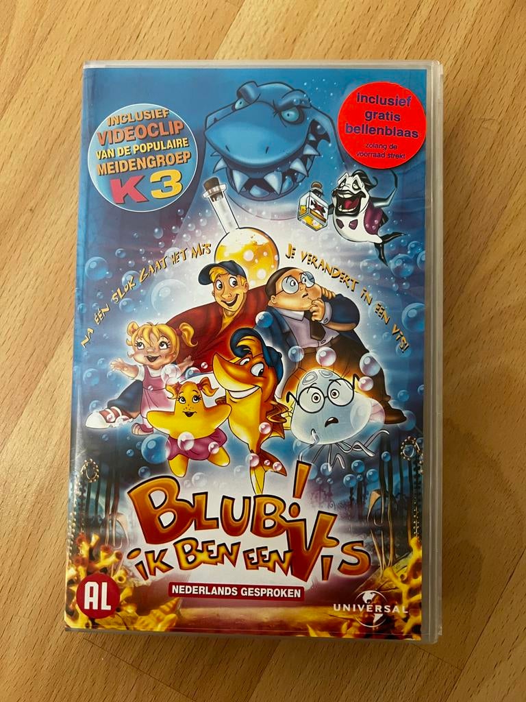 VHS Videoband Blub! Ik Ben Een Vis, Gebruikt, Tekenfilm, Alle leeftijden, Ophalen of Verzenden