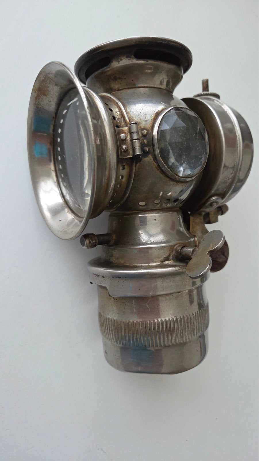 Antieke C.M. Hall Lamp Co. Carbidlamp - Kenosha, USA, Ophalen of Verzenden