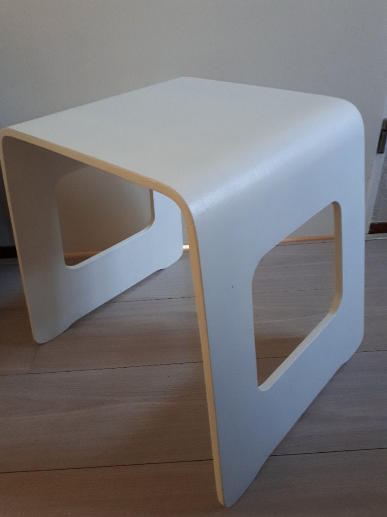Ikea Benjamin kruk, wit geschilderd, Ophalen, Hout