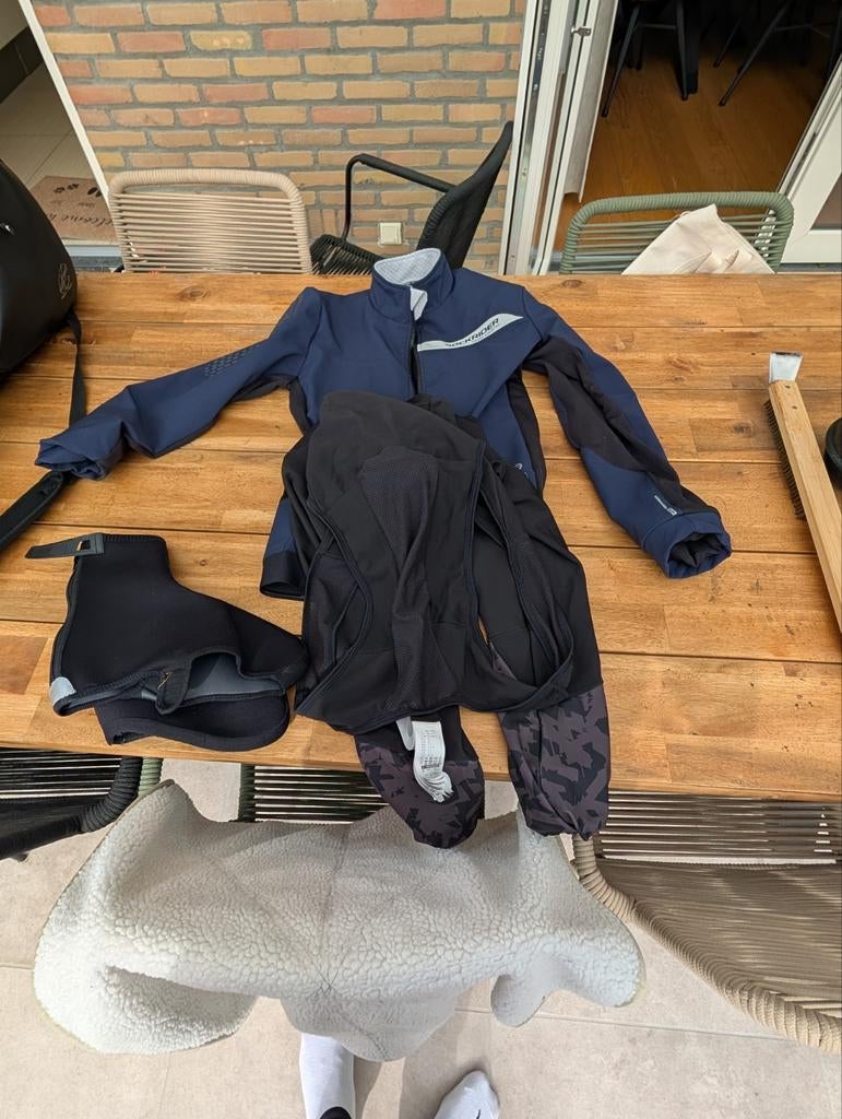 Rockrider MTB Winterset Maat L - Jas, Broek & Overschoenen, Ophalen, Gebruikt, Heren, Rockrider