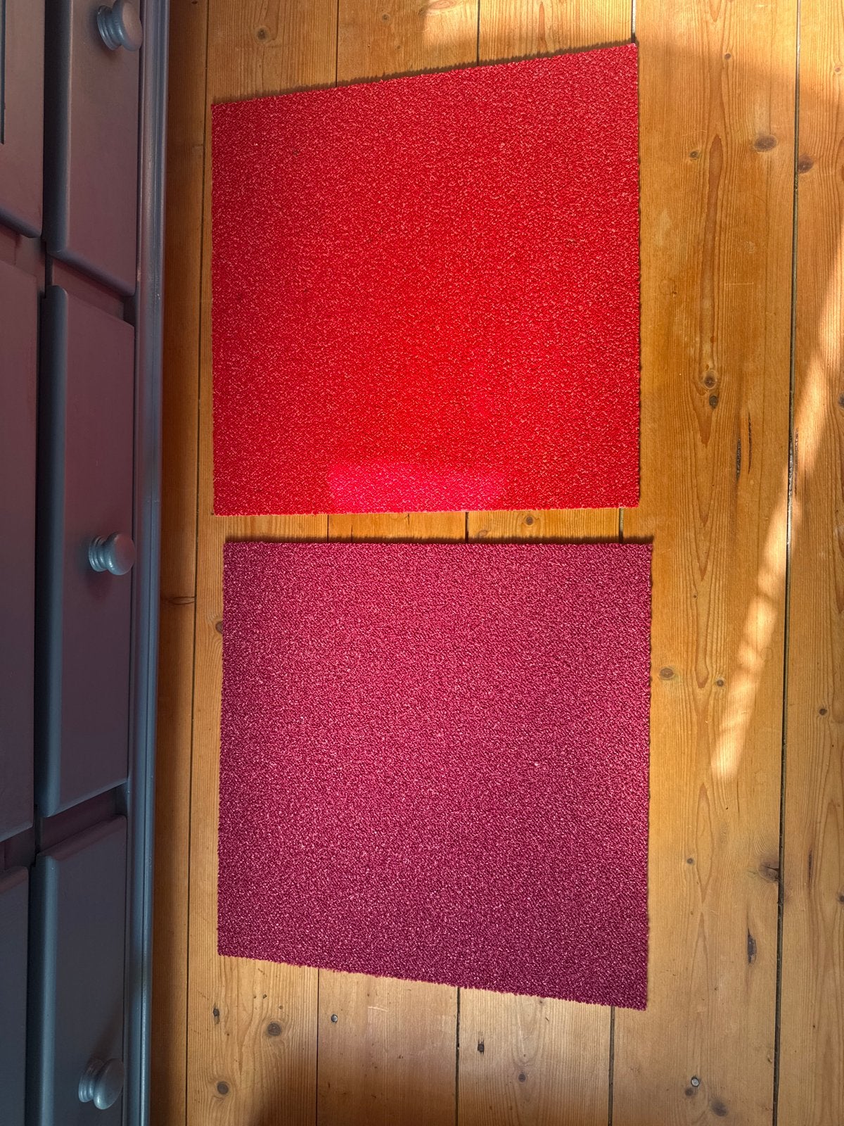 Heuga 568 Tapijttegels - Paars (18x) & Rood (25x) - ZGAN, Ophalen, Minder dan 50 cm, 50 tot 100 cm, Paars