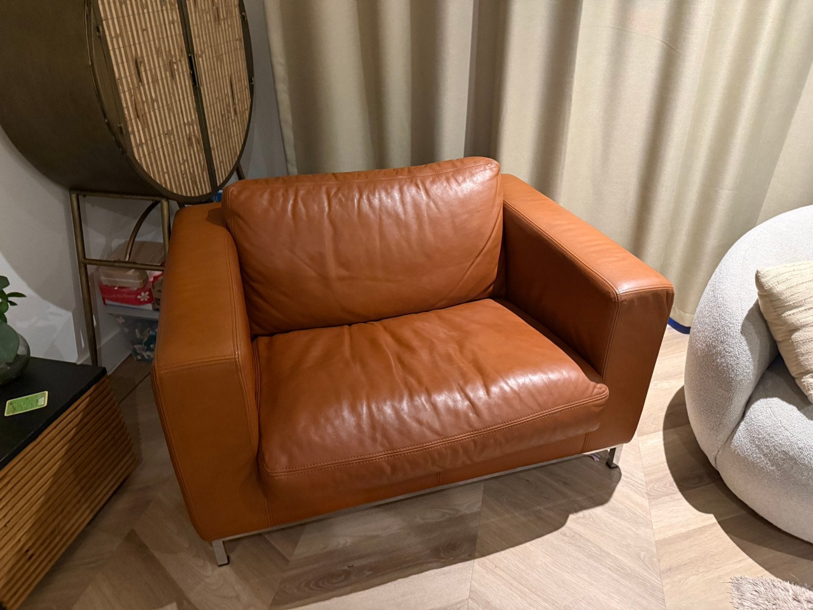 Goossens Loveseat, Ophalen, Tweepersoons, 75 tot 100 cm, Zo goed als nieuw
