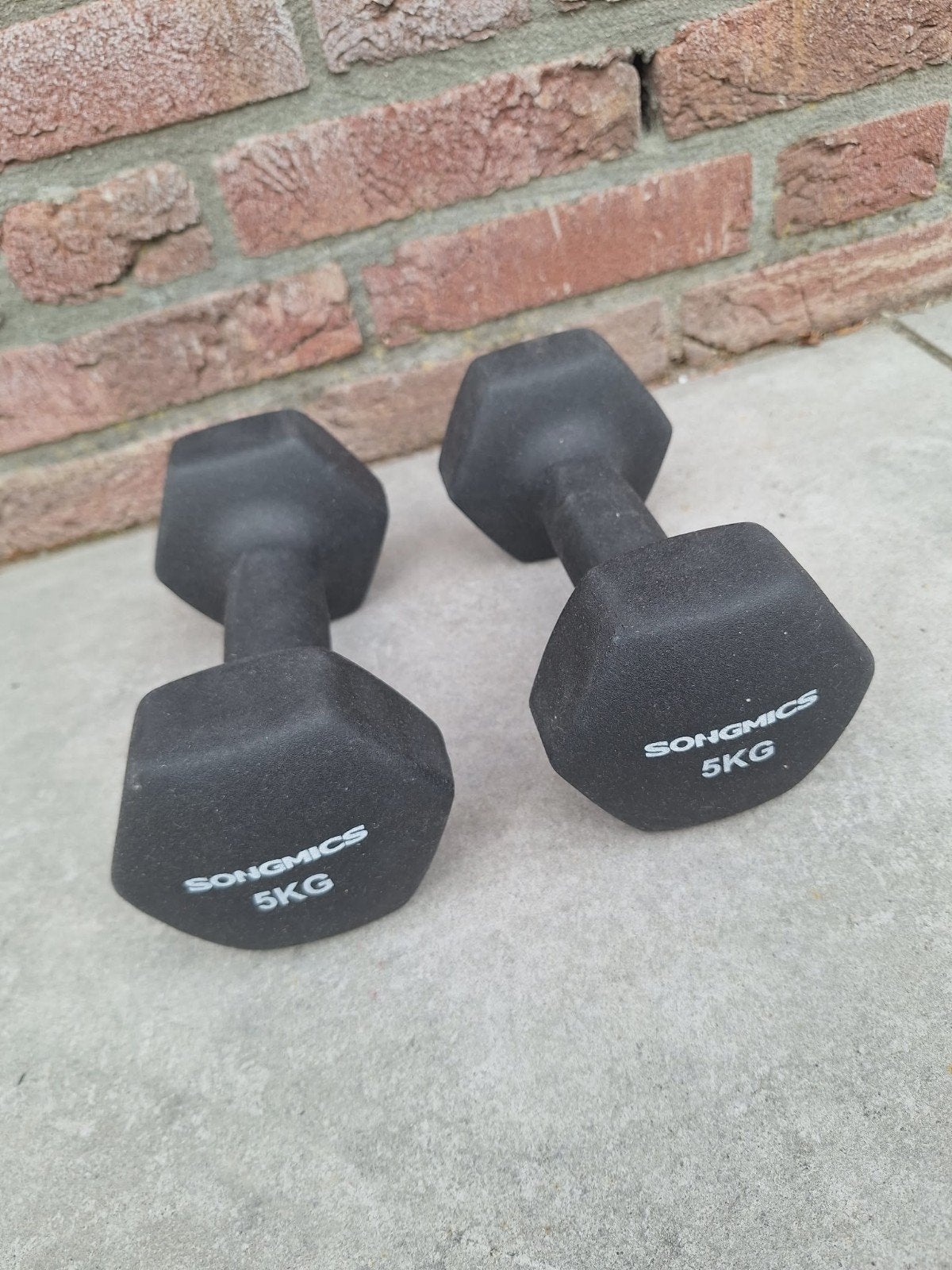 Set Zeshoekige Halterset 2 Stuks 5kg Zwart, Ophalen of Verzenden, Zo goed als nieuw, Benen, Halterset