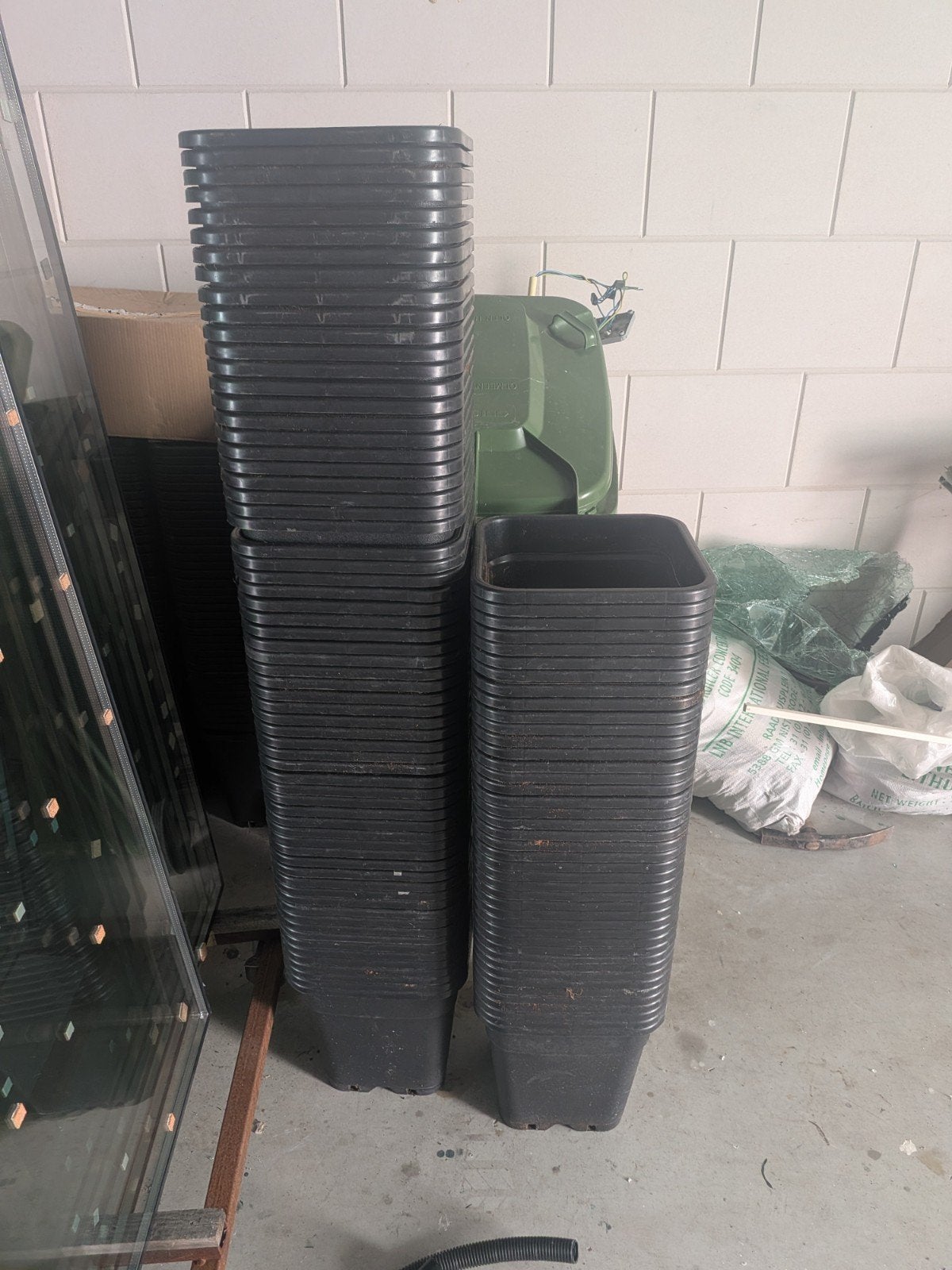 18 liter kweekpotte, Ophalen, Vierkant, Kunststof, Minder dan 30 cm
