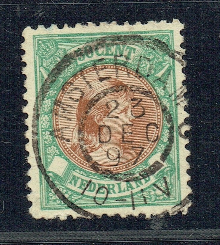 Nederland 1893 nr 45 Prinses Wilhelmina AMSTERDAM, Verzenden, Gestempeld, Koningshuis