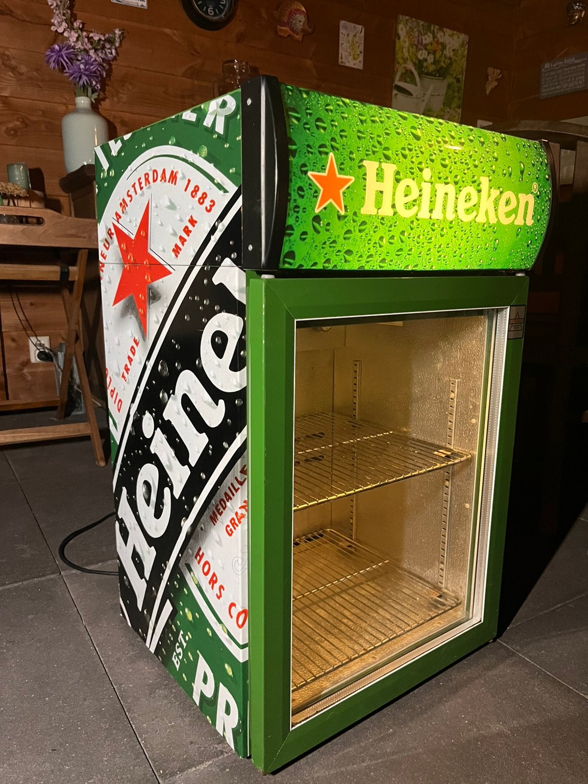 Heineken koelkast PERFECT WERKEND, Minder dan 85 cm, Ophalen of Verzenden, Minder dan 75 liter, 45 tot 60 cm