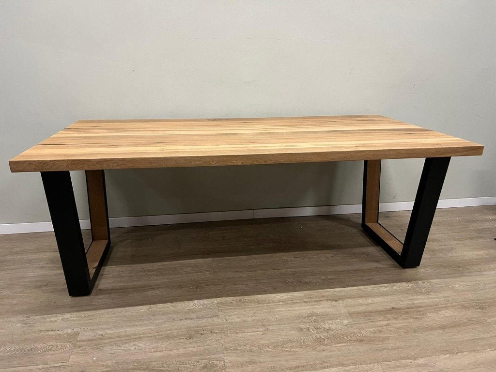 Henders & Hazel Metalox Eetkamertafel - Metaal, Hout, 100 cm, Ophalen of Verzenden, Industrieel