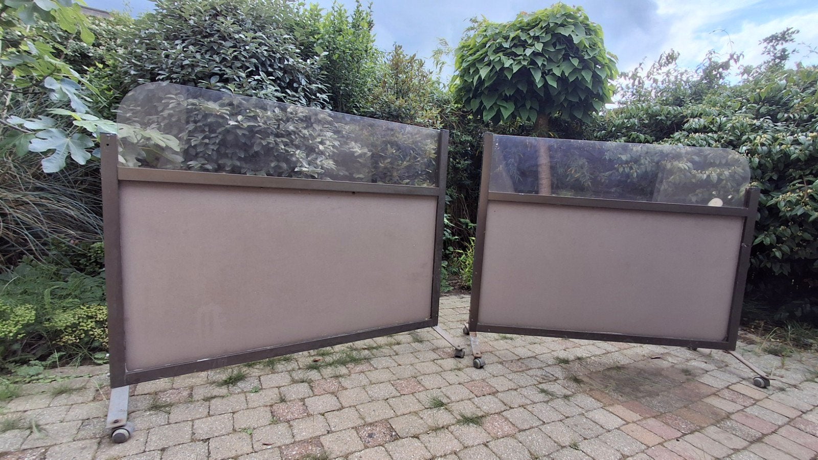 2  Terrasschermen ieder 160x130 cm, Tuin en Terras, Ophalen, Overige materialen, Gebruikt, 100 tot 150 cm