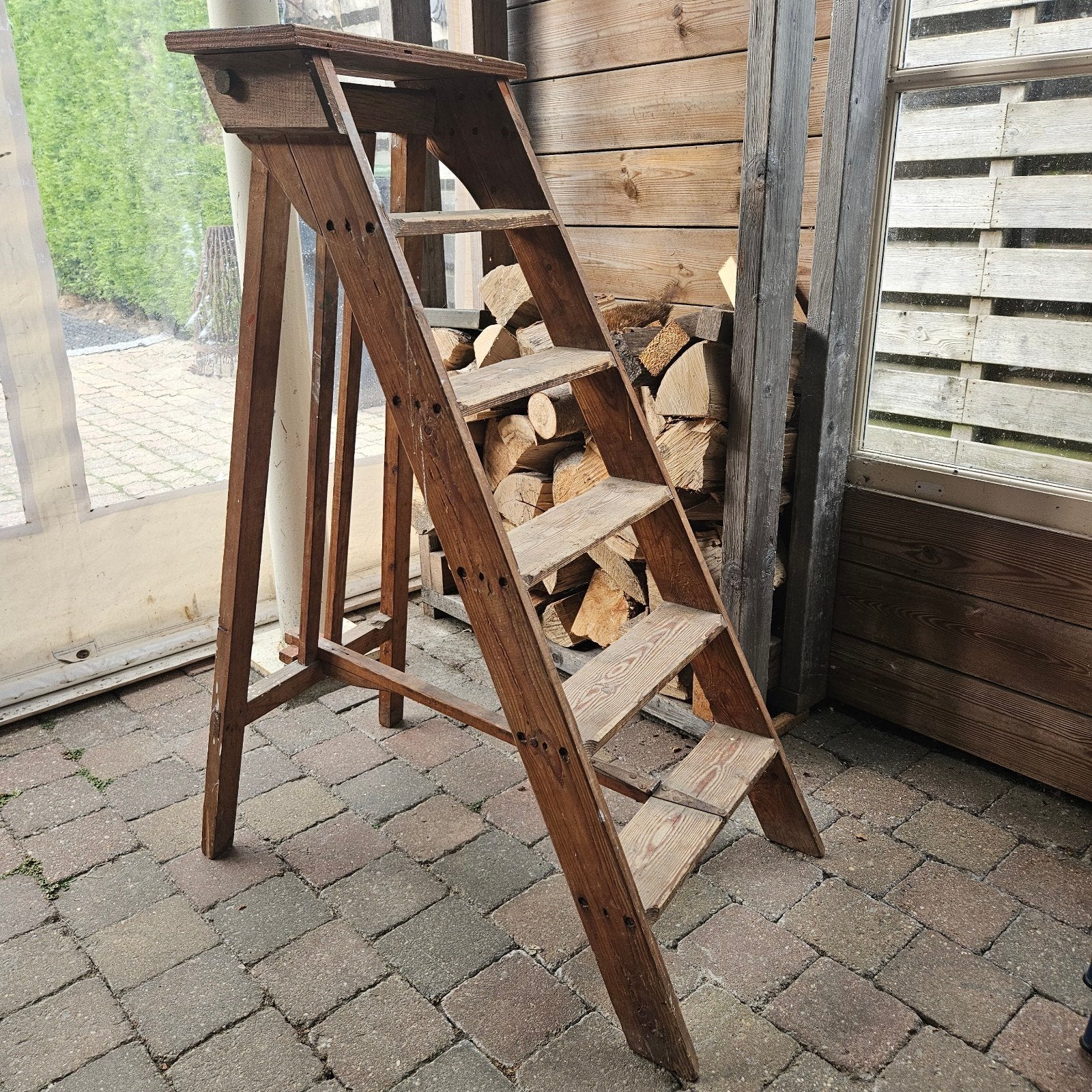 Stevige houten schilderstrap, 110 cm hoog, Ophalen, Gebruikt, Trap, Minder dan 2 meter