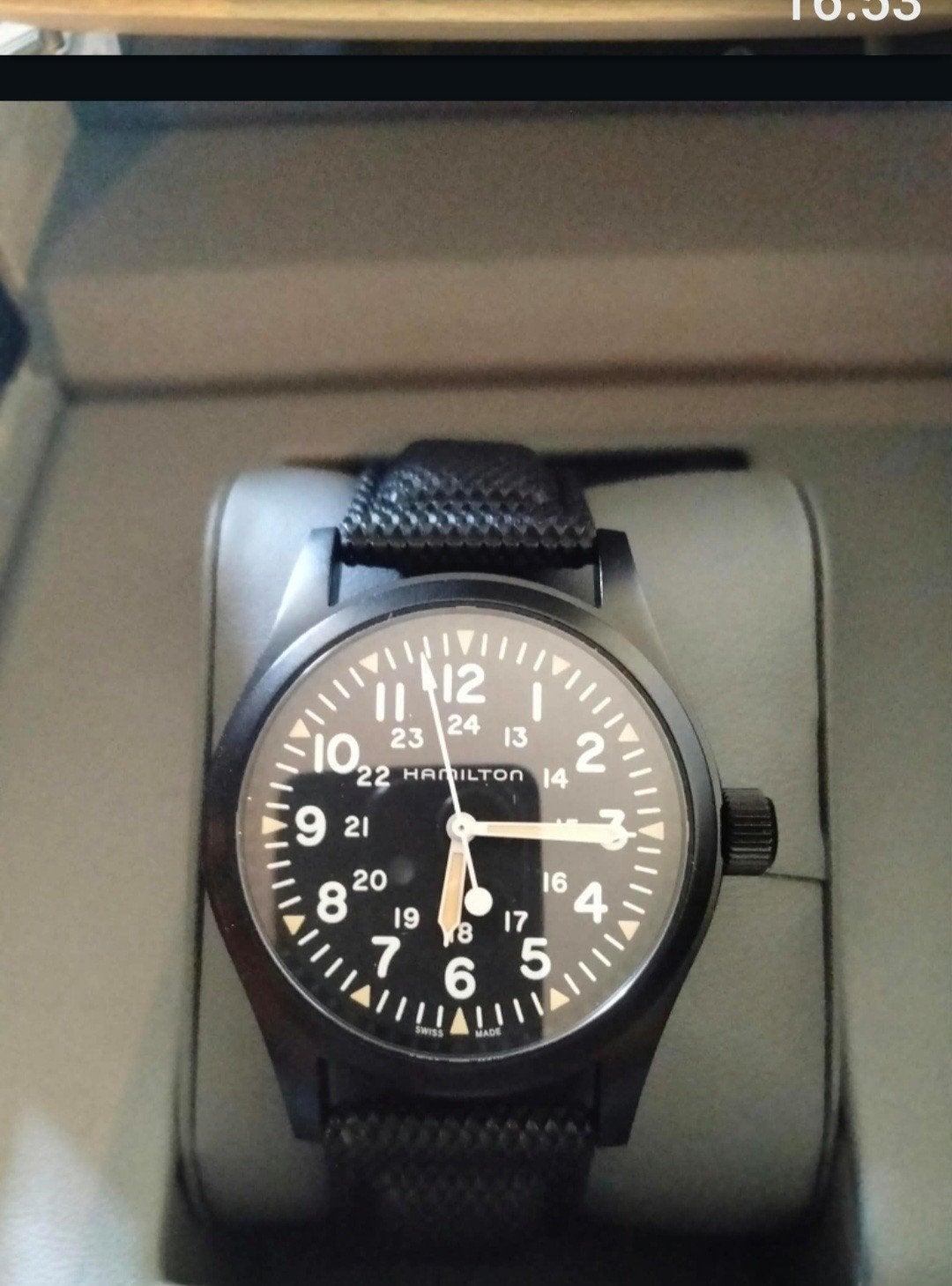 2xHamilton Khaki field 37mm 100m autom+38mm mech  50m, Ophalen, Nieuw, Staal, Overige merken