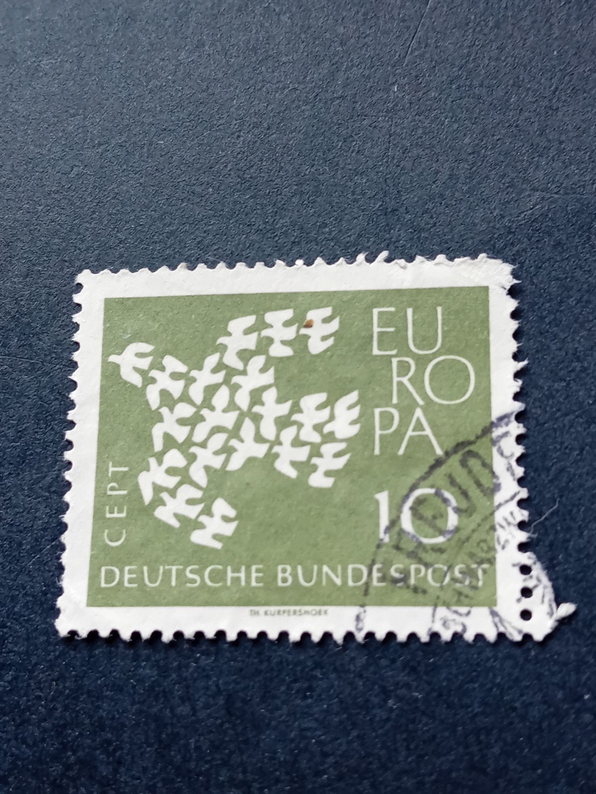 Duitse Bundespost Europa CEPT postzegel gestempeld, Ophalen of Verzenden, BRD