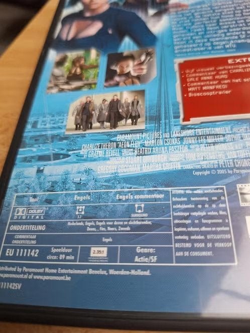 Dvd aeonlux h, Vanaf 12 jaar, Ophalen of Verzenden, Zo goed als nieuw, Science Fiction