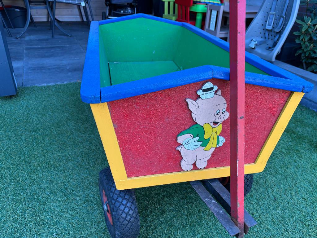Houten bolderkar, Ophalen, Gebruikt