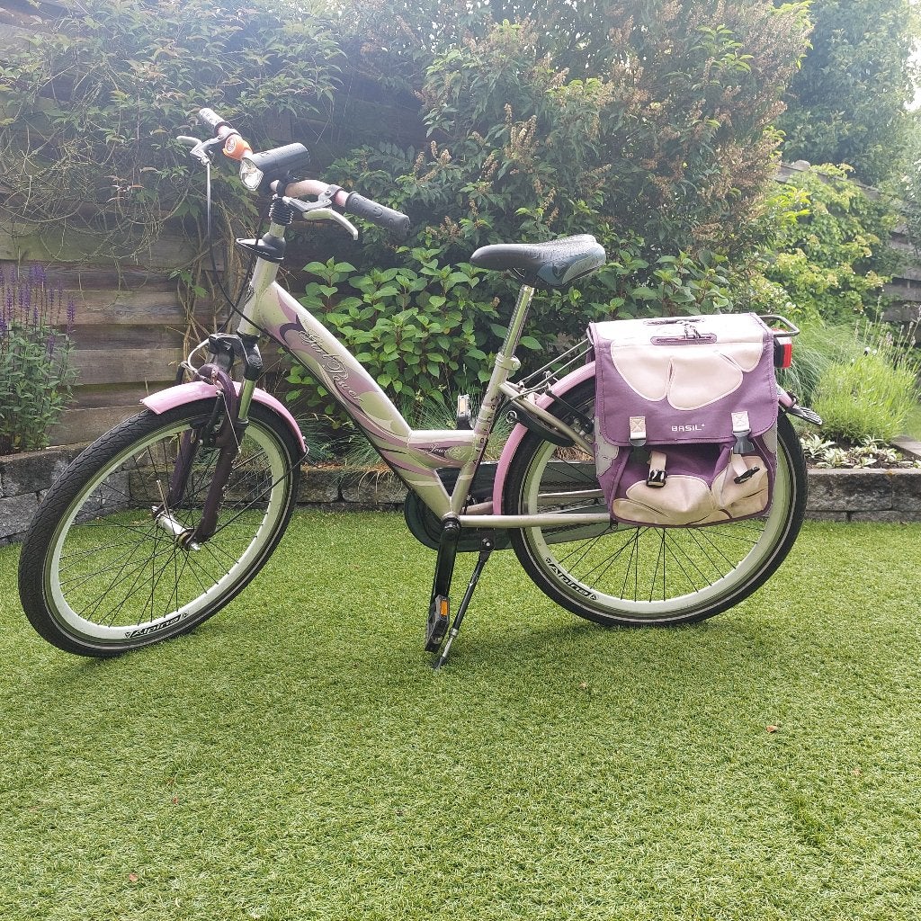 Alpina Girlpower Jewel (24 inch) met bijpassende fietstas, Fietsen en Brommers, Ophalen, Gebruikt, Alpina, Terugtraprem