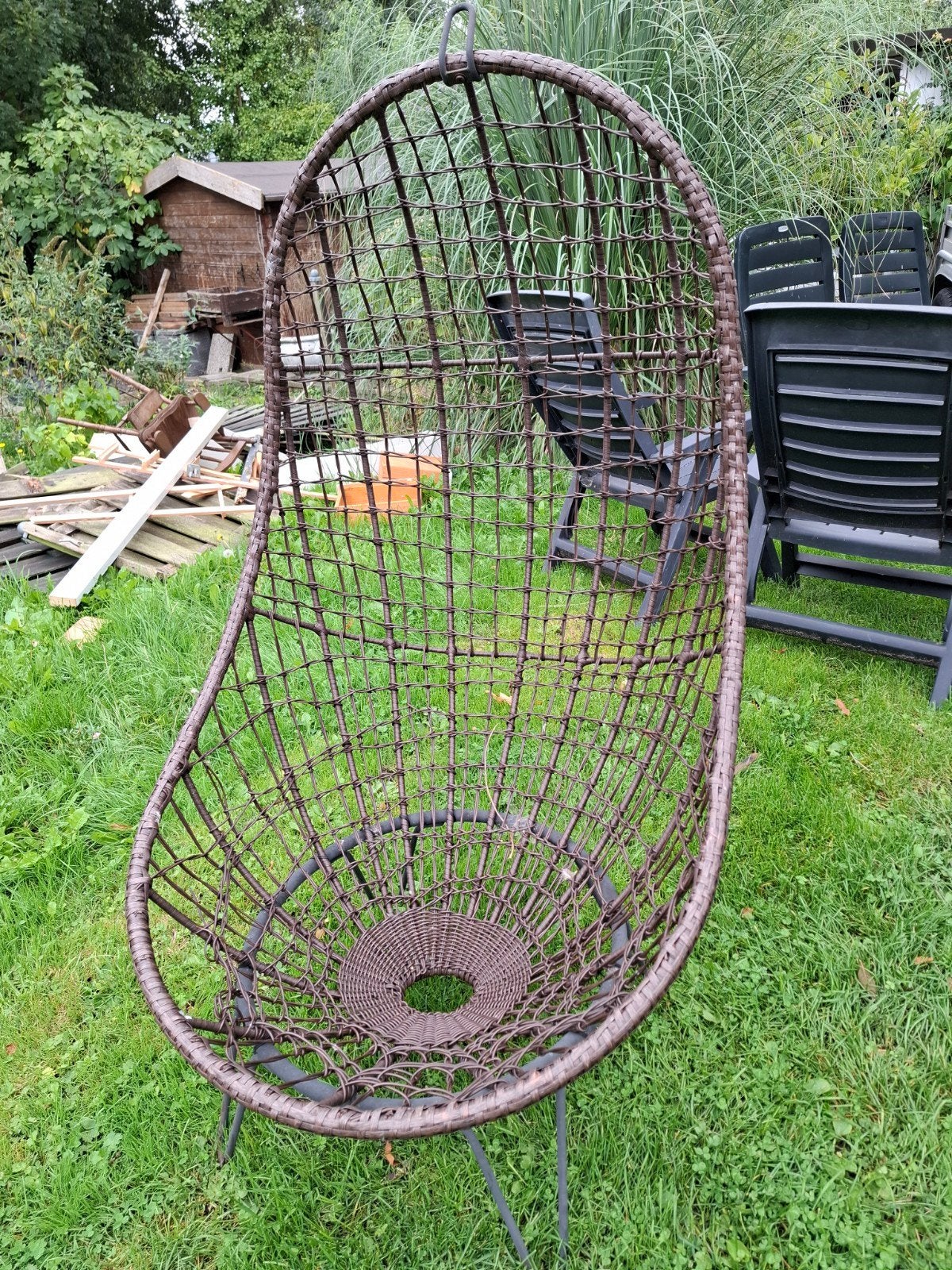Hangstoel/ei-stoel voor buiten, op poten of op te hangen, Ophalen, Gebruikt, Wicker