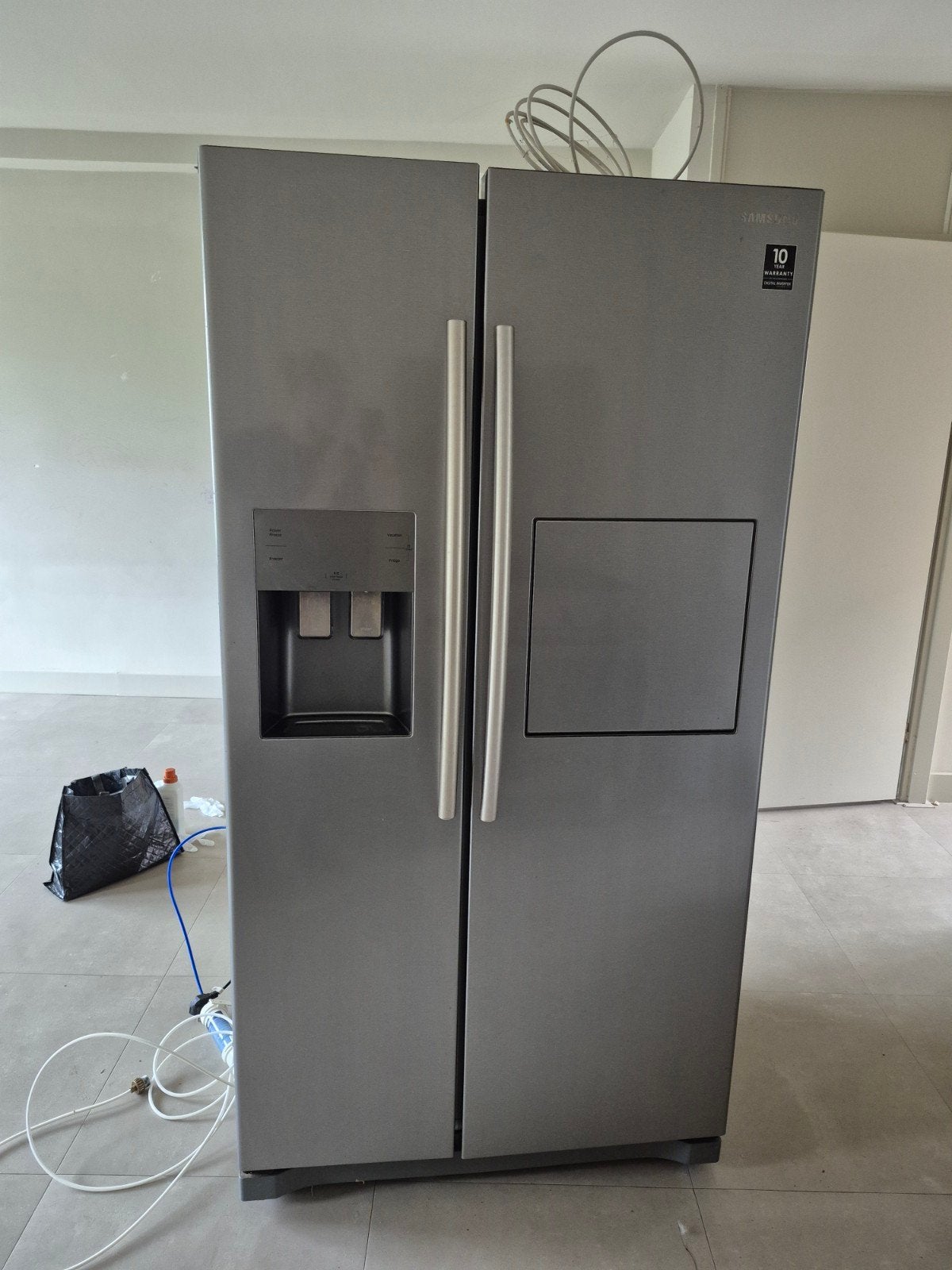 Samsung RS50N3403SA/EF Amerikaanse Koelkast - Zilver, Witgoed en Apparatuur, Koelkasten en IJskasten, Ophalen, Gebruikt, 200 liter of meer