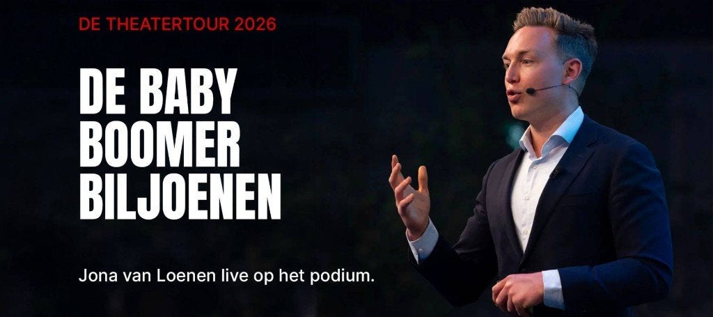2 Tickets Jona van Loenen, De Babyboomerbiljoenen, 30 sept, Tickets en Kaartjes, Twee personen, November, Toneel