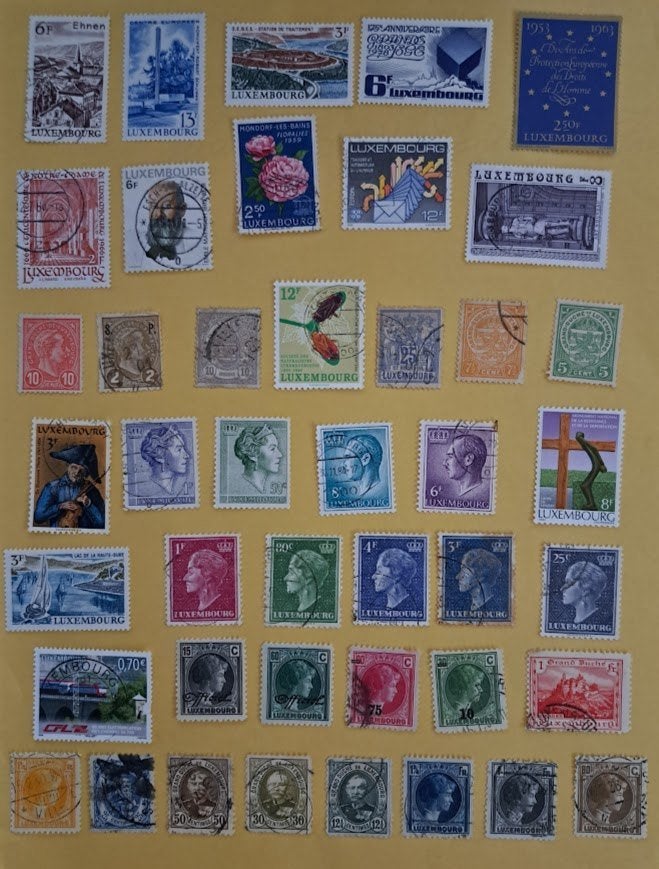 Kavel Luxemburg (43 zegels) gestempeld, Postzegels en Munten, Ophalen of Verzenden, Luxemburg, Gestempeld