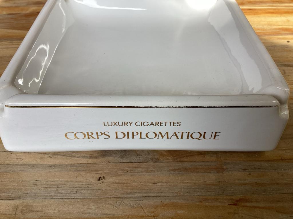 Vintage Corps Diplomatique asbak - Keramiek, Ophalen of Verzenden, Gebruikt, Asbak