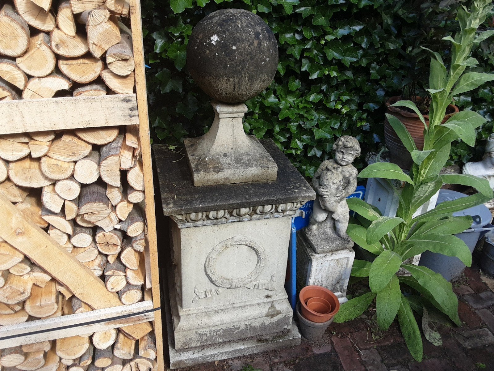 Tuinornament groot, Ophalen
