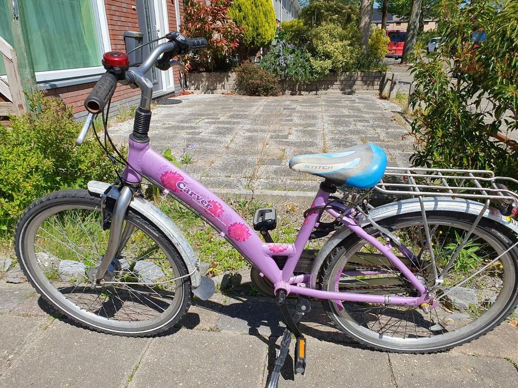 Mooie Carver meisjesfiets 24 inch 3 versnellingen, Minder dan 47 cm, Ophalen, Gebruikt, Versnellingen