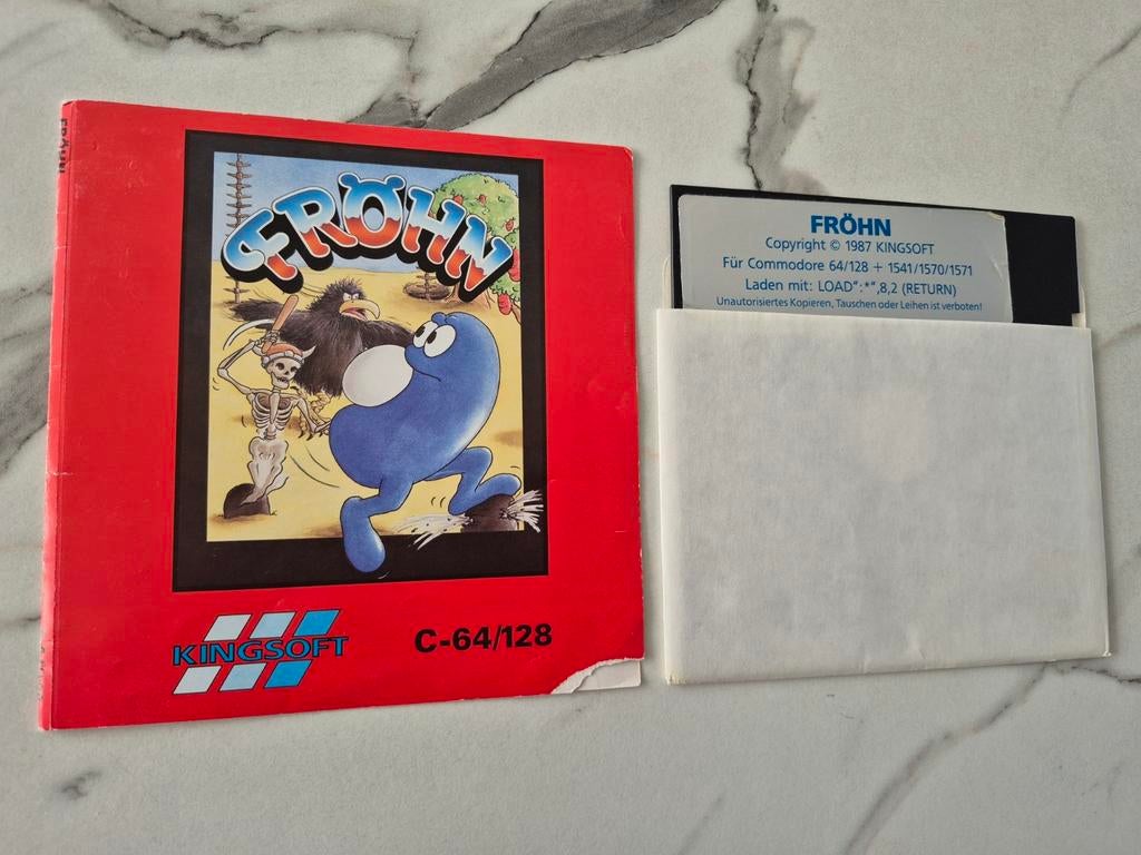 Commodore 64 (C64) Disk Spel 'Frohn' - Compleet in Doos, Avontuur en Actie, Gebruikt, 1 speler, Ophalen of Verzenden