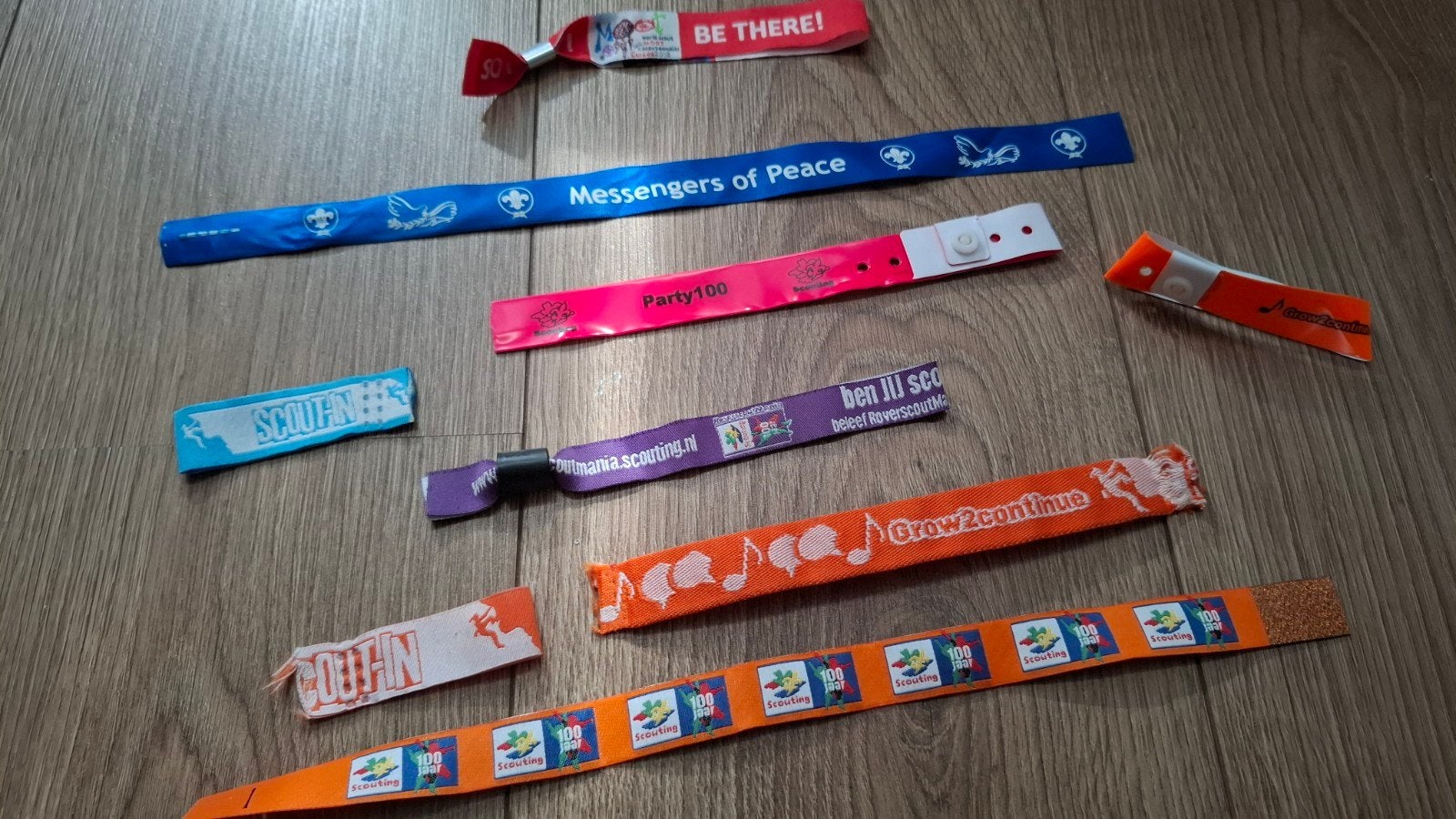 Diverse Scouting polsbandjes, Verzamelen, Scouting, Ophalen of Verzenden